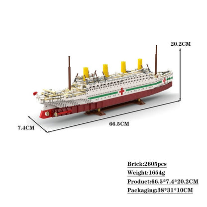 HMHS Britannic Historic Hospital Ship MOC Building Kit | 1:400 Scale - 4