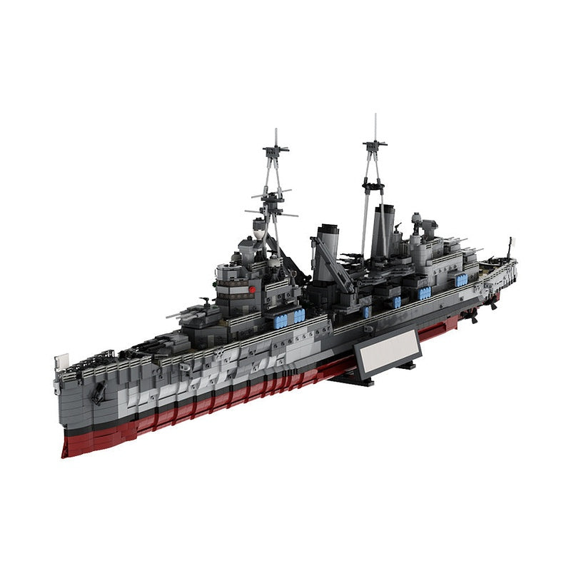 HMS Belfast 1939 Refit MOC Building Kit | WWII Naval Cruiser Model - 1