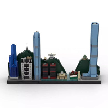 Hong Kong Skyline MOC Building Kit | City Architecture Display Model - 5