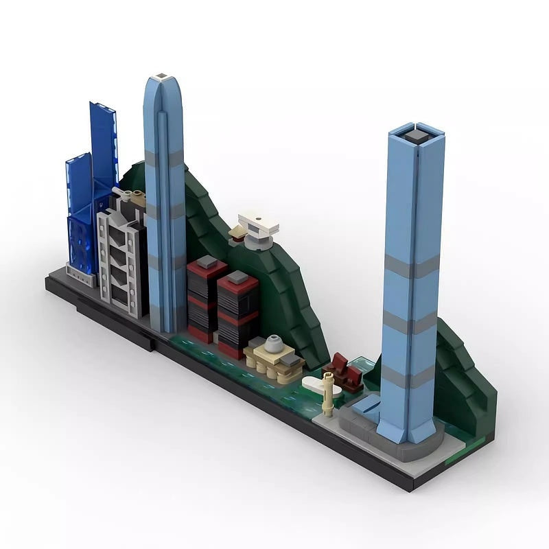 Hong Kong Skyline MOC Building Kit | City Architecture Display Model - 6