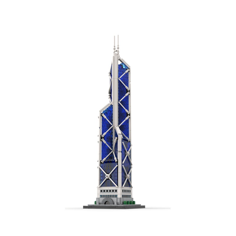 Hong Kong Triangular Skyscraper 1:800 MOC Building Kit - 2