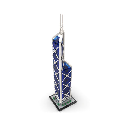 Hong Kong Triangular Skyscraper 1:800 MOC Building Kit - 3
