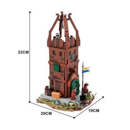 Horse Lord Watchtower MOC Building Kit | Medieval Castle Tower Model - 3