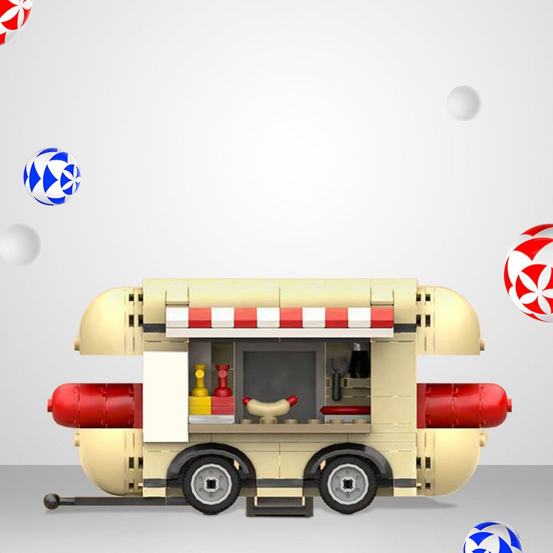 Hotdog Trailer MOC Building Kit | Street Food Vehicle Model - 2