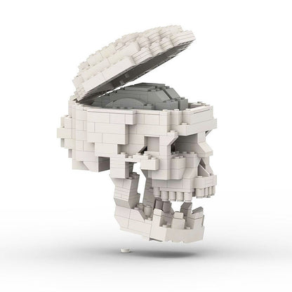 Human Skull With Brain MOC Anatomical Display Building Kit - 2