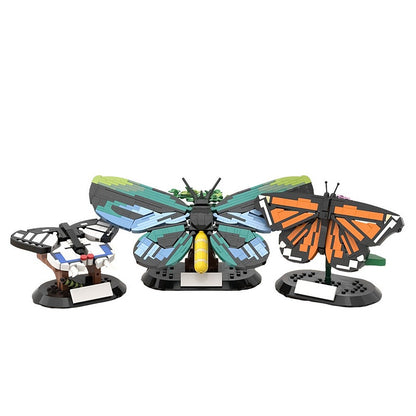 Iconic Butterflies MOC Building Kit | Realistic Butterfly Animal Model - 1