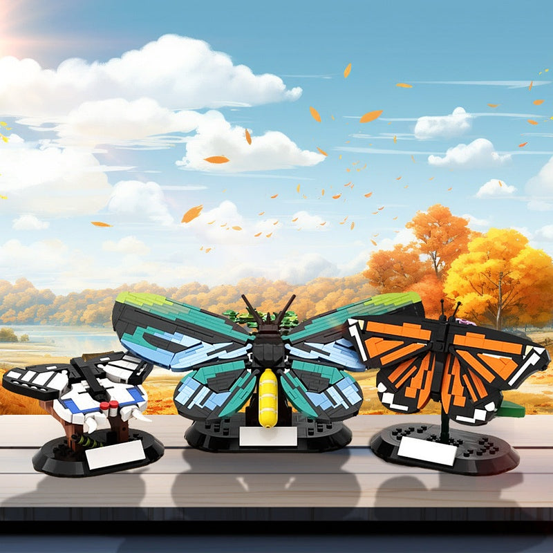 Iconic Butterflies MOC Building Kit | Realistic Butterfly Animal Model - 2