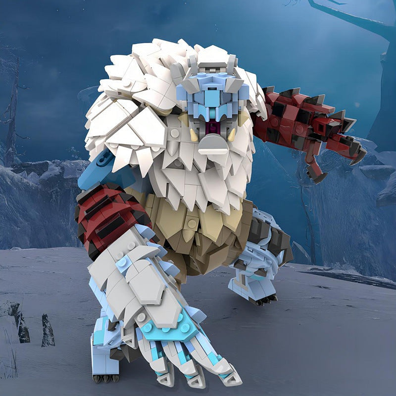 Icy Beast Monster MOC Building Kit | Frozen Fantasy Creature Model - 2