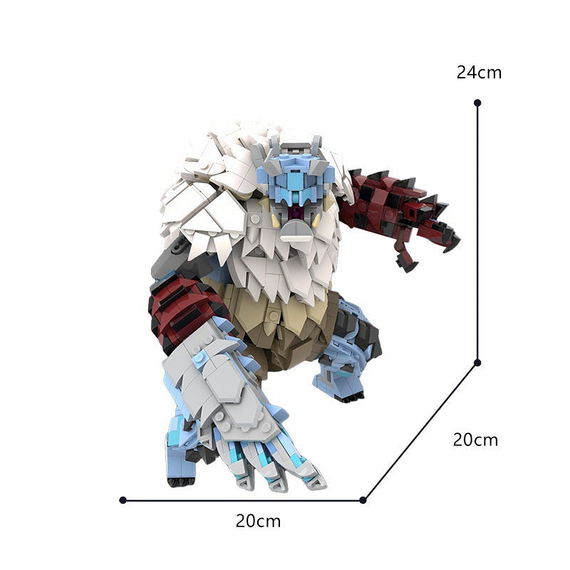 Icy Beast Monster MOC Building Kit | Frozen Fantasy Creature Model - 3