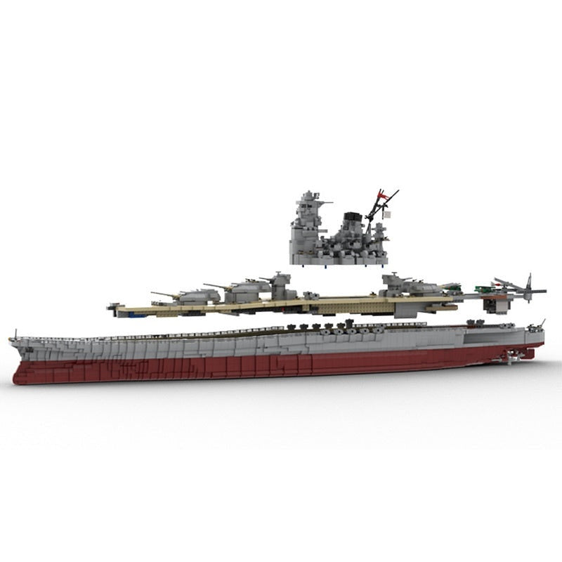 IJN Yamato 1:200 MOC Building Kit | WWII Battleship Display Model - 2