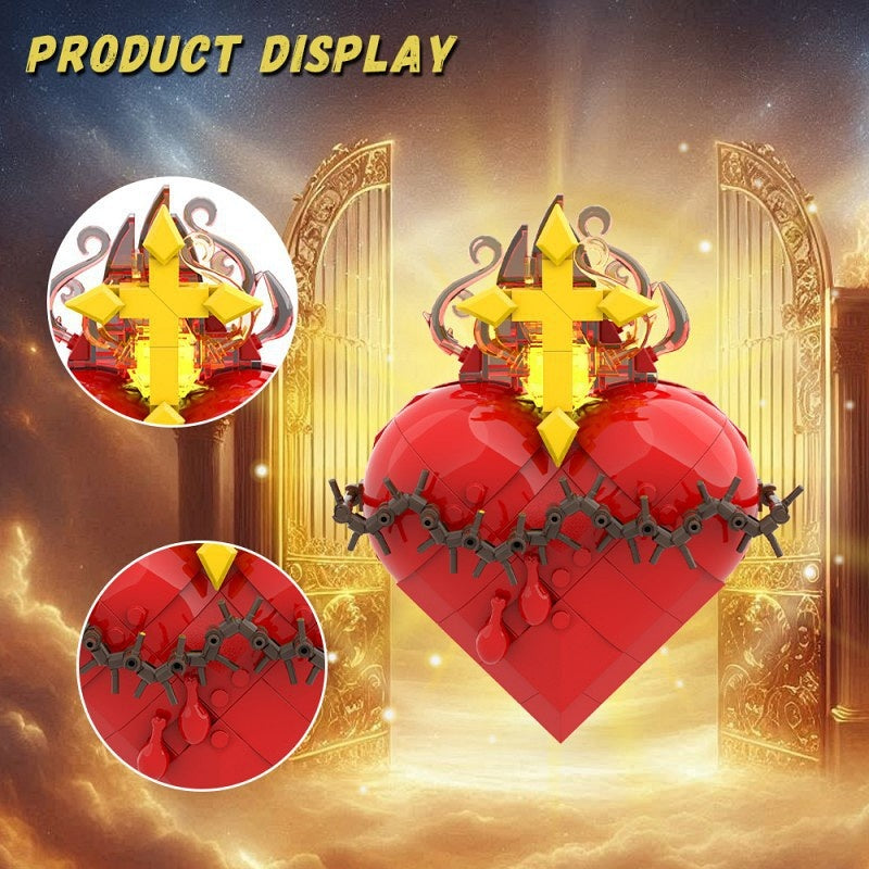 Illuminated Thorned Heart Display MOC Building Kit - 3