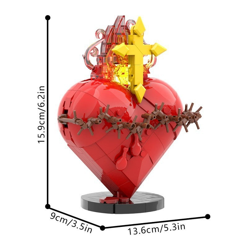 Illuminated Thorned Heart Display MOC Building Kit - 4