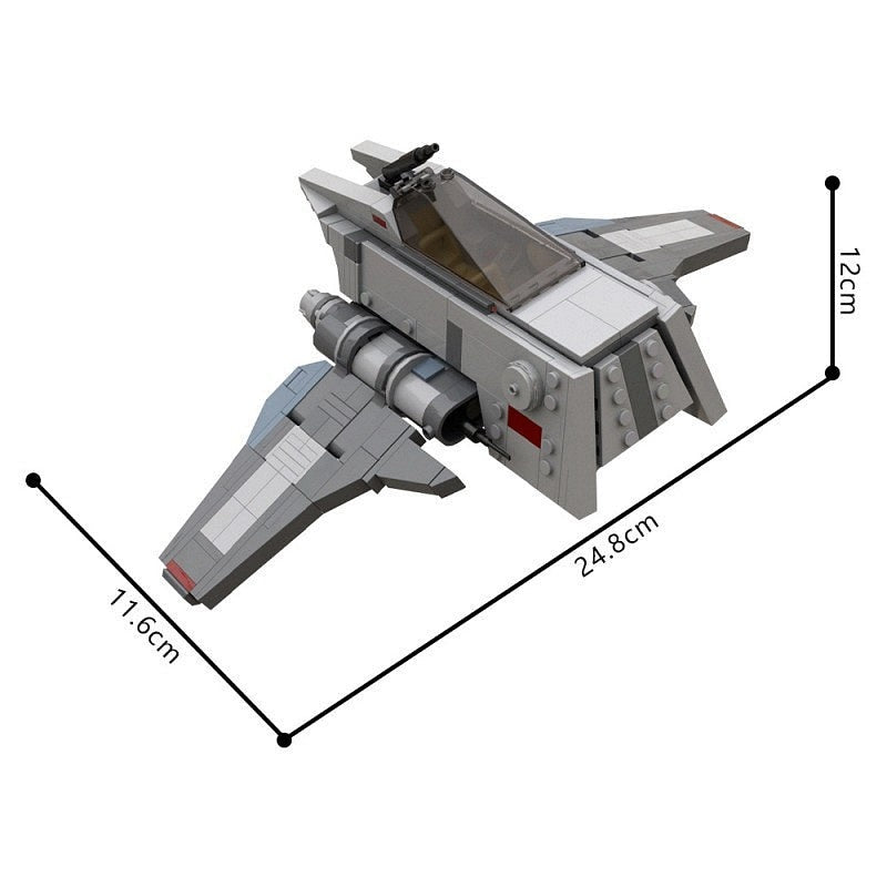INT-3 Omen Royal Guard Starfighter MOC Spacecraft Building Kit - 2