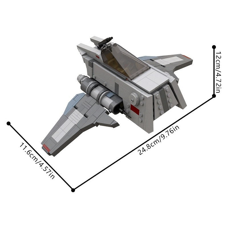 INT-3 Omen Royal Guard Starfighter MOC Spacecraft Building Kit - 4