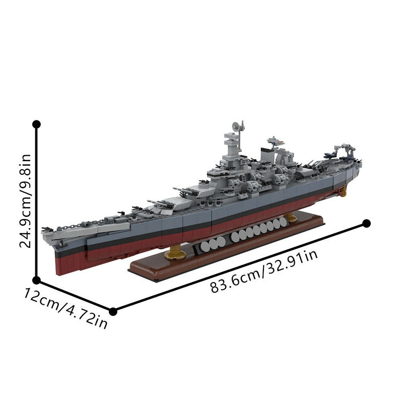 Iowa Class Battleship MOC Building Kit | USS Missouri Naval Model - 4
