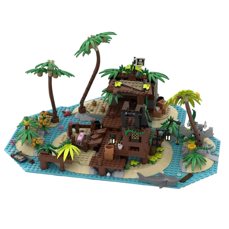 Islands of Pirate Shipwreck Bay Building Kit | LEGO-Compatible MOC - 1