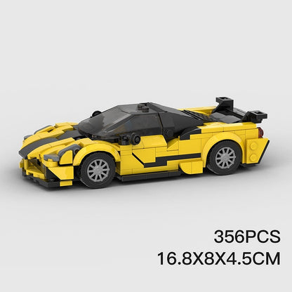 Italian 4XX Inspired Sports Car MOC Building Kit | Hypercar Vehicle Model - 5