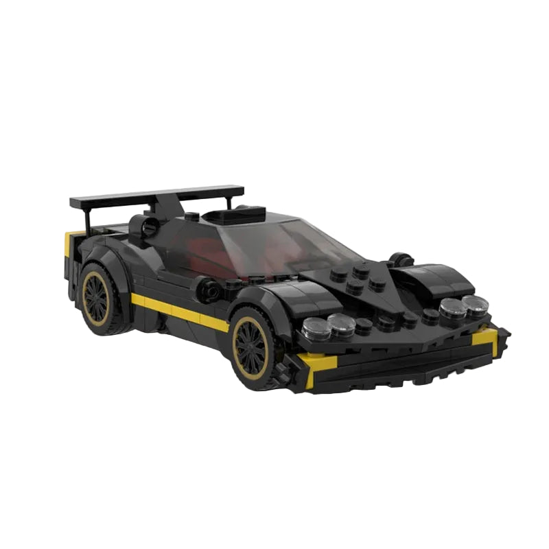 Italian Carbon Track Hypercar Building Kit | LEGO-Compatible MOC - 1