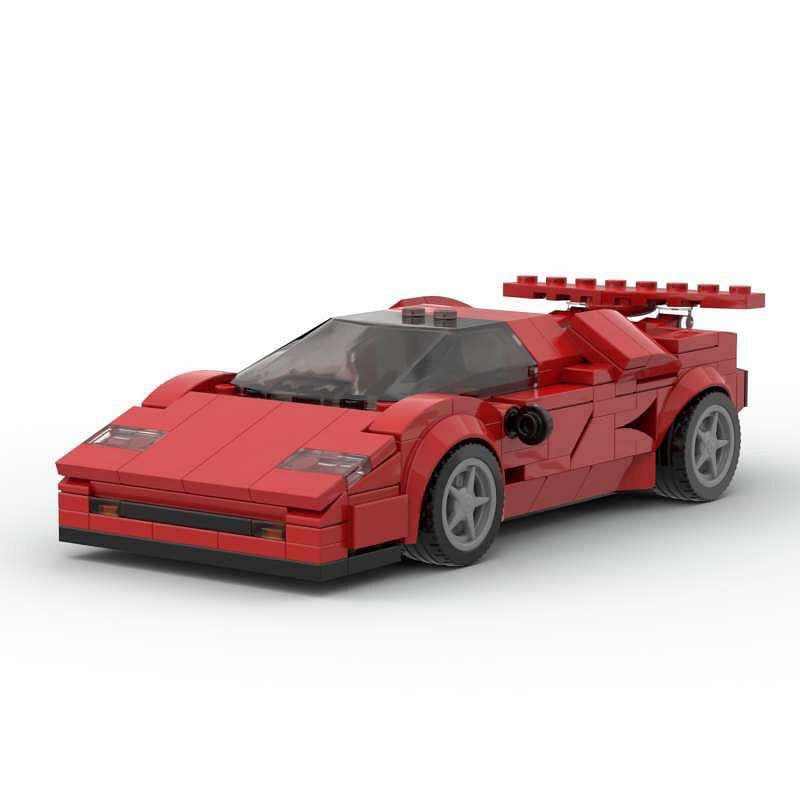 Italian Classic V12 Sports Car MOC Building Kit | Vehicle Model - 1