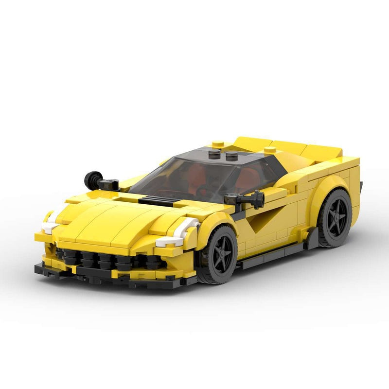 Italian Front-Engine Turbo Sports Coupe Building Kit | LEGO-Compatible MOC - 1