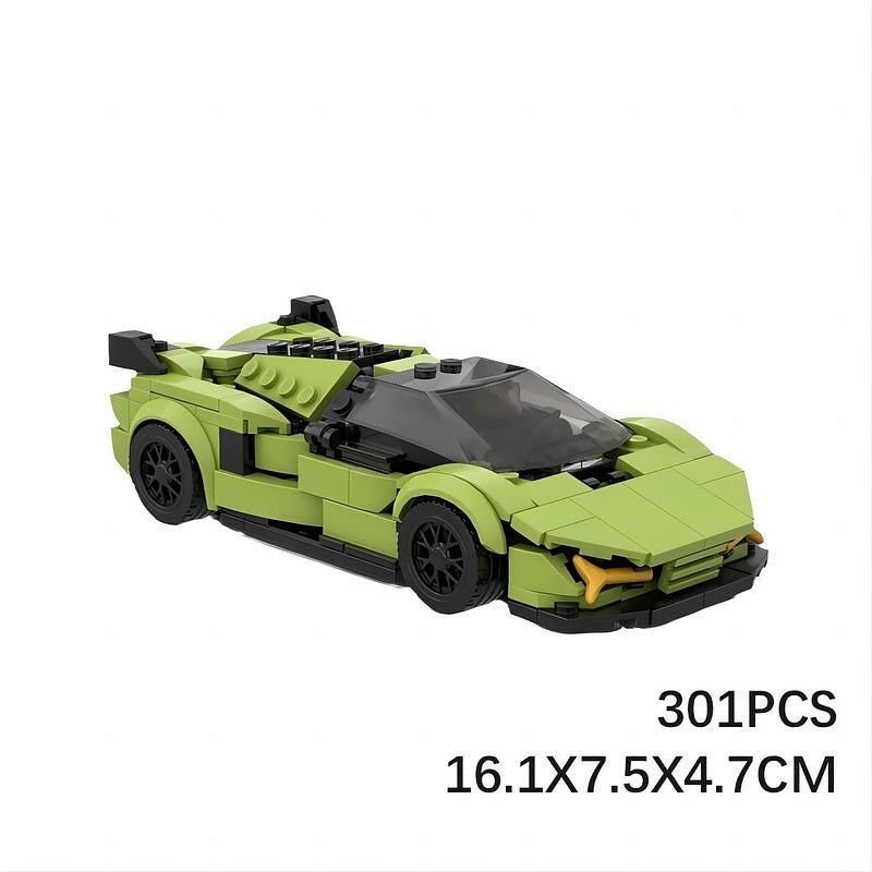 Italian Hybrid Hypercar with Engine MOC Building Kit | 8-Stud Supercar Model - 2