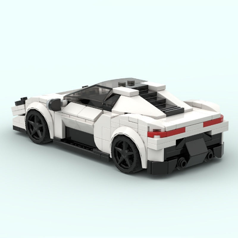 Italian MC-Style Mid-Engine Hypercar MOC Building Kit | 8-Wide Vehicle Model - 3