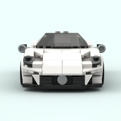 Italian MC-Style Mid-Engine Hypercar MOC Building Kit | 8-Wide Vehicle Model - 4