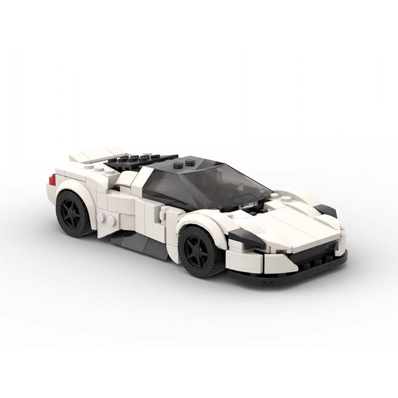 Italian Mid-Engine Supercar Building Kit | 8-Wide LEGO-Compatible MOC - 3