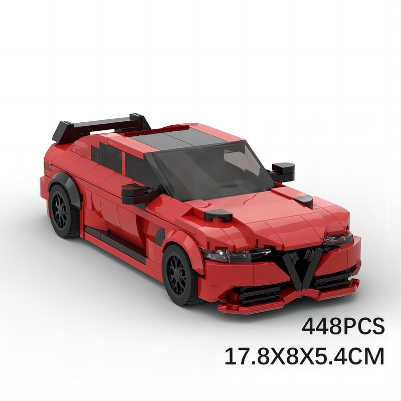 Italian Sports Sedan Building Kit | 8-Stud LEGO-Compatible MOC - 5