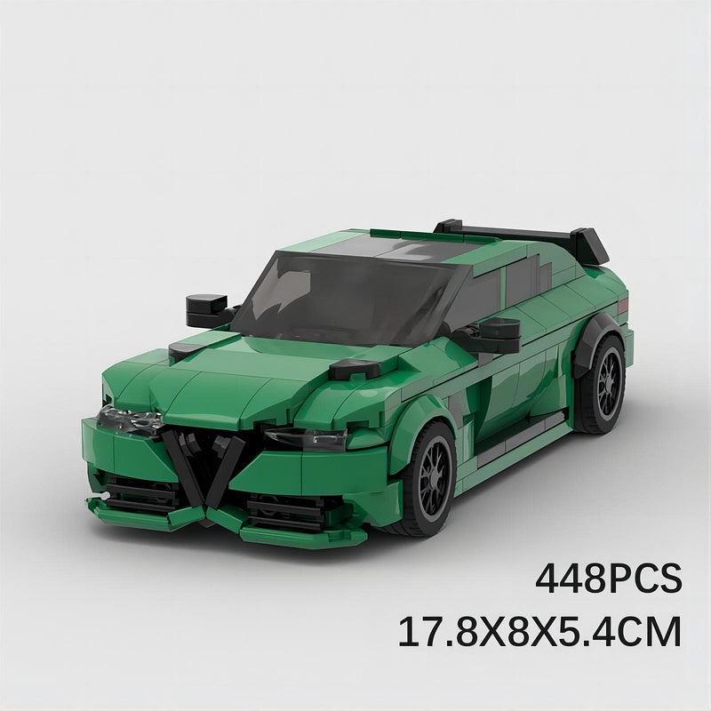 Italian Sports Sedan Building Kit | 8-Stud LEGO-Compatible MOC - 6