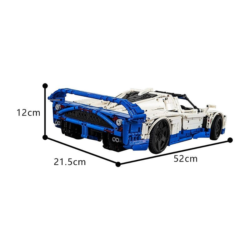 Italian V12 GT Hypercar MOC Building Kit | 1:10 Scale Vehicle Model - 3