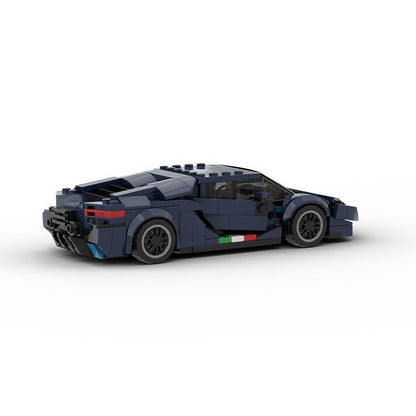 Italian V12 Hypercar Speed Racer Building Kit | LEGO-Compatible MOC - 2
