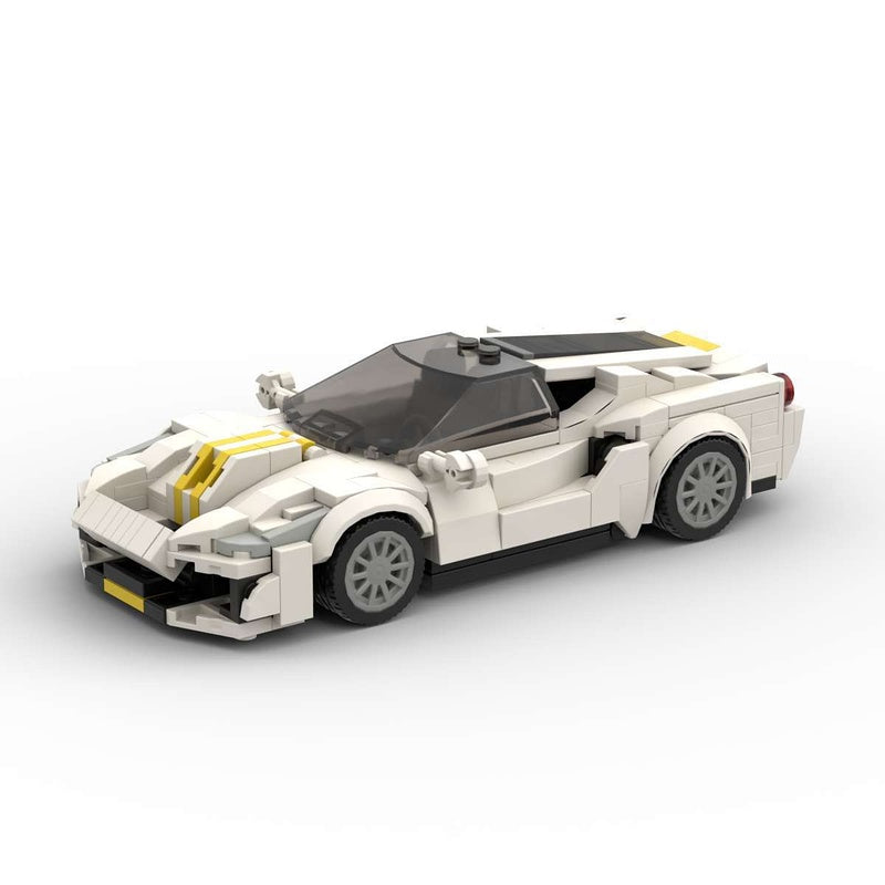 Italian V8 Performance Sports Racing Car Building Kit | LEGO-Compatible MOC - 1