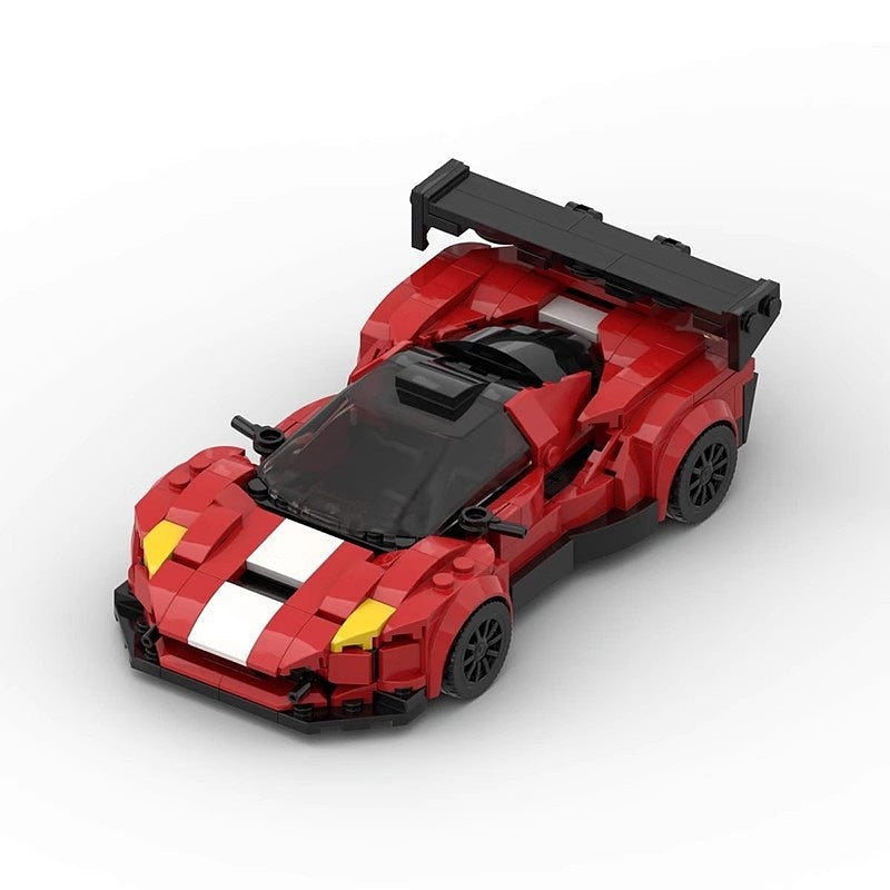 Italian Widebody V8 Track Supercar MOC Building Kit | 8-Wide Vehicle - 1