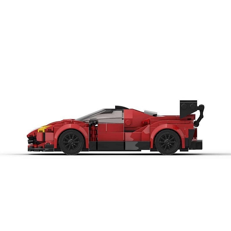 Italian Widebody V8 Track Supercar MOC Building Kit | 8-Wide Vehicle - 2