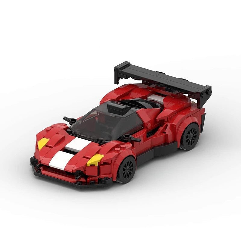 Italian Widebody V8 Track Supercar MOC Building Kit | 8-Wide Vehicle - 3