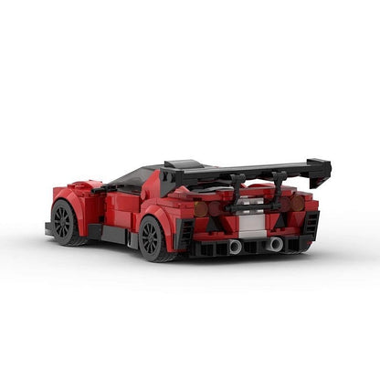 Italian Widebody V8 Track Supercar MOC Building Kit | 8-Wide Vehicle - 4