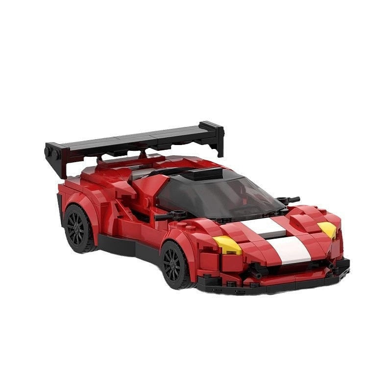 Italian Widebody V8 Track Supercar MOC Building Kit | 8-Wide Vehicle - 5
