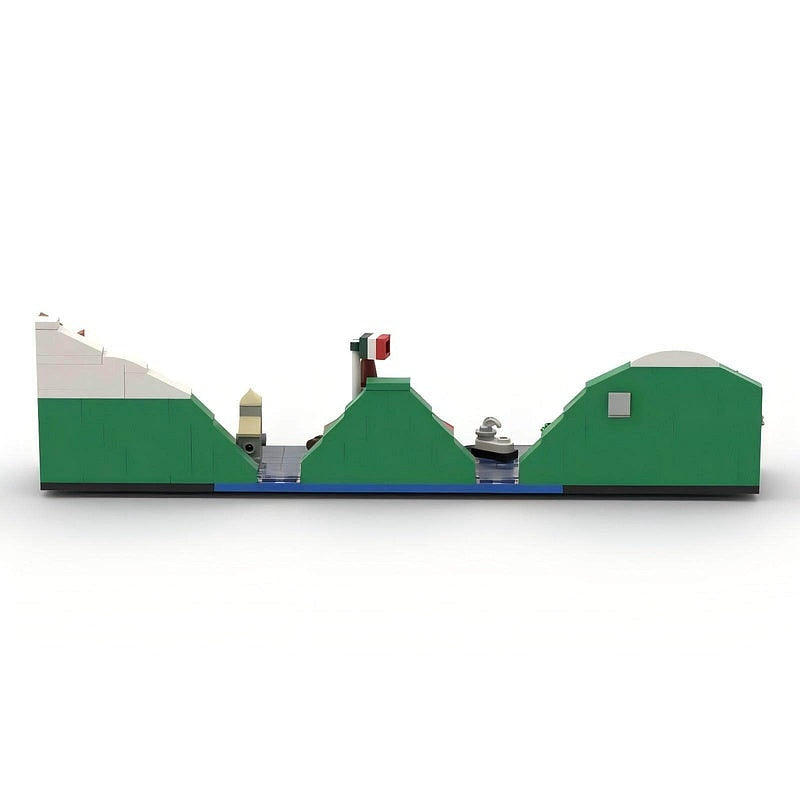 Italy Lake Como Skyline MOC Building Kit | Scenic Architecture Model - 2