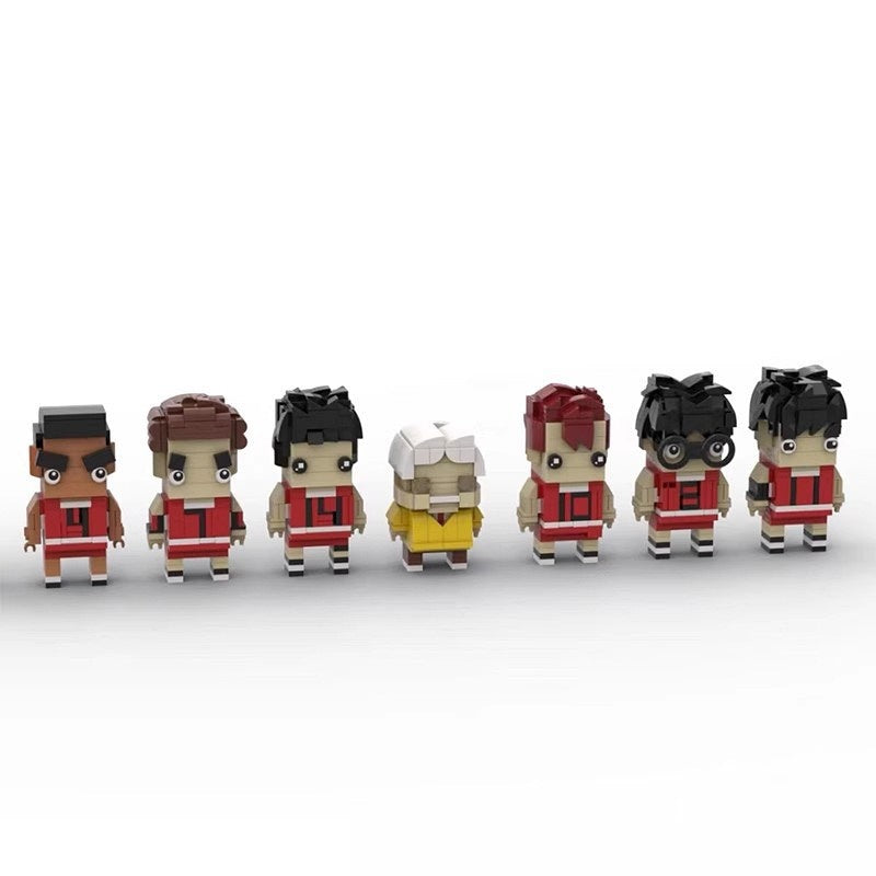 Japanese Basketball Anime Team BrickHeadz Building Kit | LEGO-Compatible MOC - 10