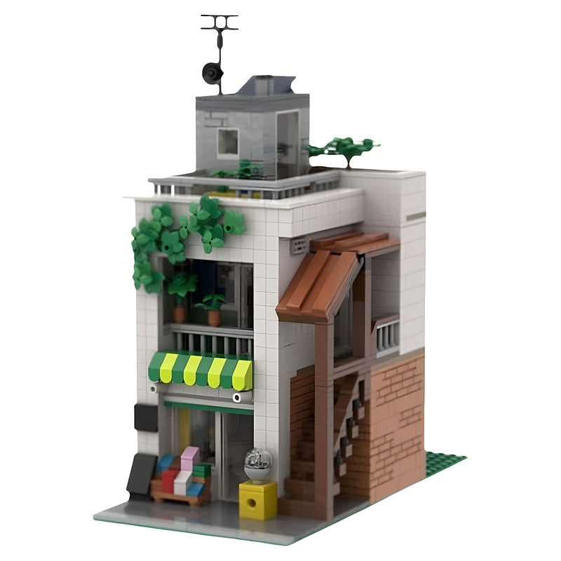 Japanese Convenience Store MOC Modular Building Kit - 1