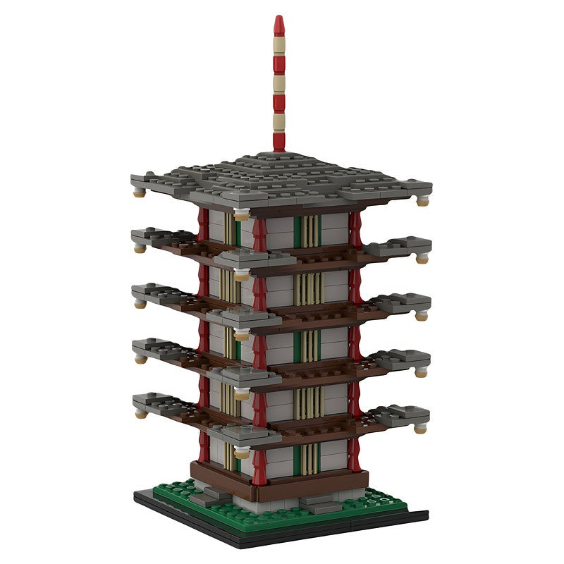 Japanese Five-Story Pagoda MOC Building Kit - 2