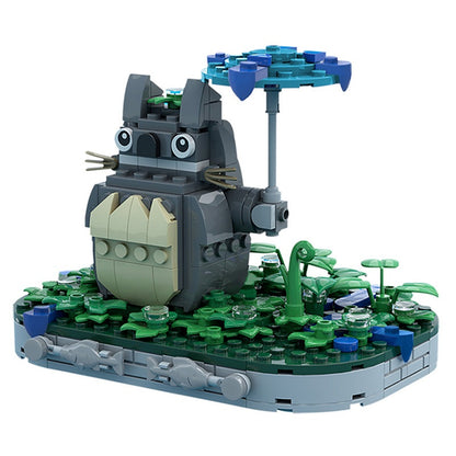 Japanese Forest Spirit with Umbrella Cinematic Diorama Building Kit | LEGO-Compatible MOC - 1