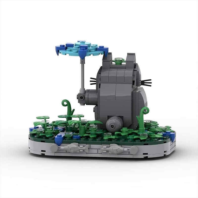 Japanese Forest Spirit with Umbrella Cinematic Diorama Building Kit | LEGO-Compatible MOC - 3