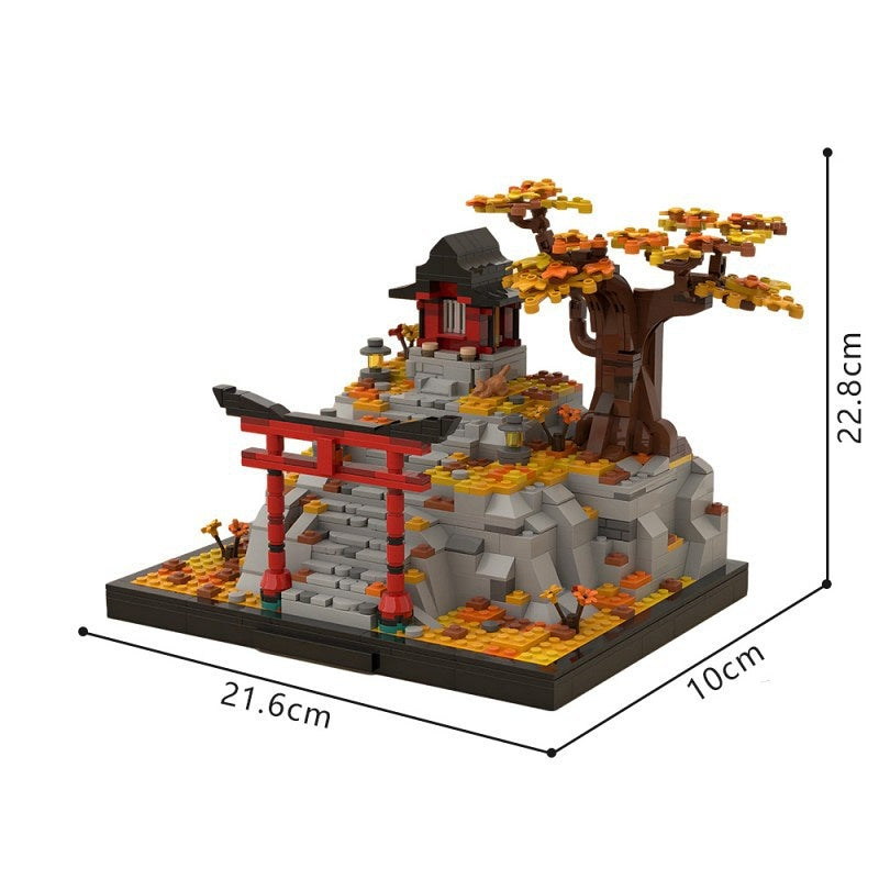 Japanese Mountain Shinto Shrine Autumn Torii Building Kit | LEGO-Compatible MOC - 4