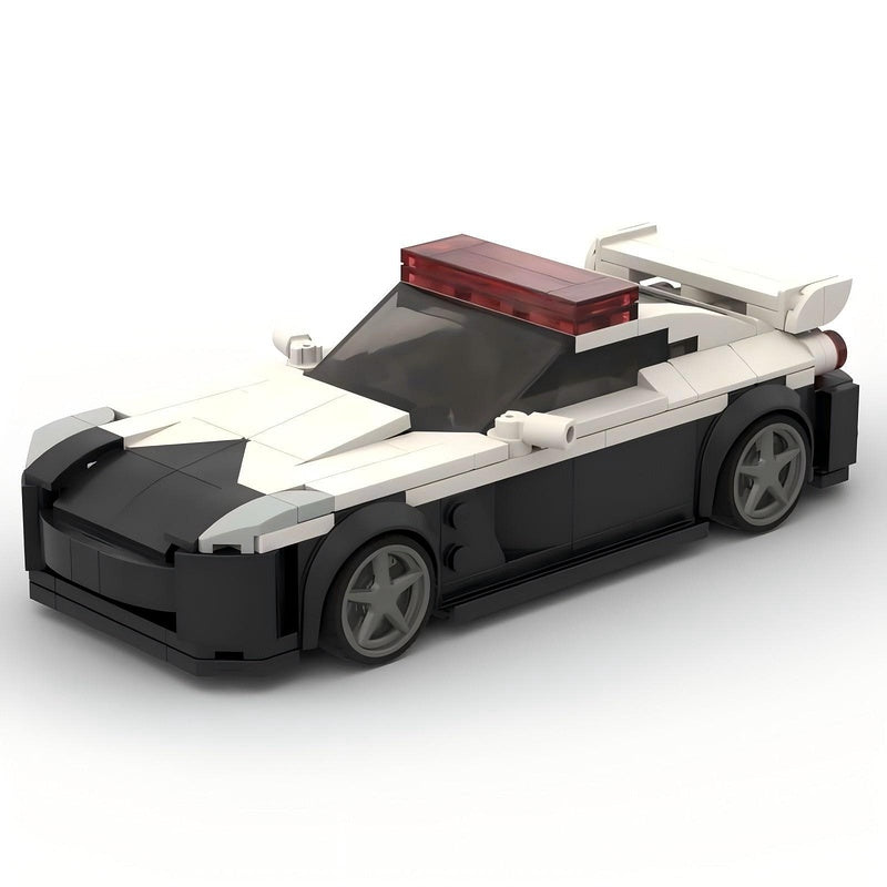 Japanese R35 Turbo Sports Car Police Cruiser Building Kit | LEGO-Compatible MOC - 1