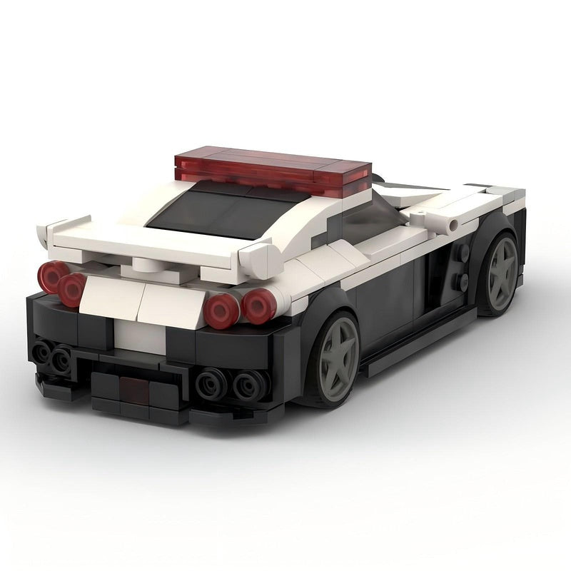 Japanese R35 Turbo Sports Car Police Cruiser Building Kit | LEGO-Compatible MOC - 3
