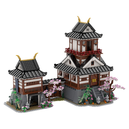 japanese samurai castle building set | lego compatible - 2