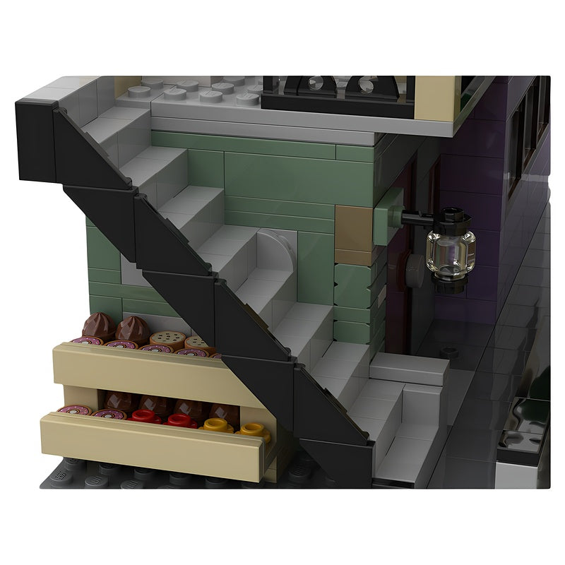 Japanese Temple and Police Box Street Scene MOC Building Kit - 4