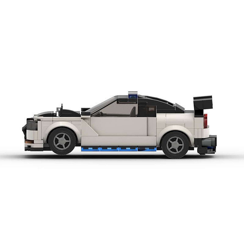 Japanese Tuner Police Pursuit Car MOC Building Kit | Sports Vehicle Model - 3